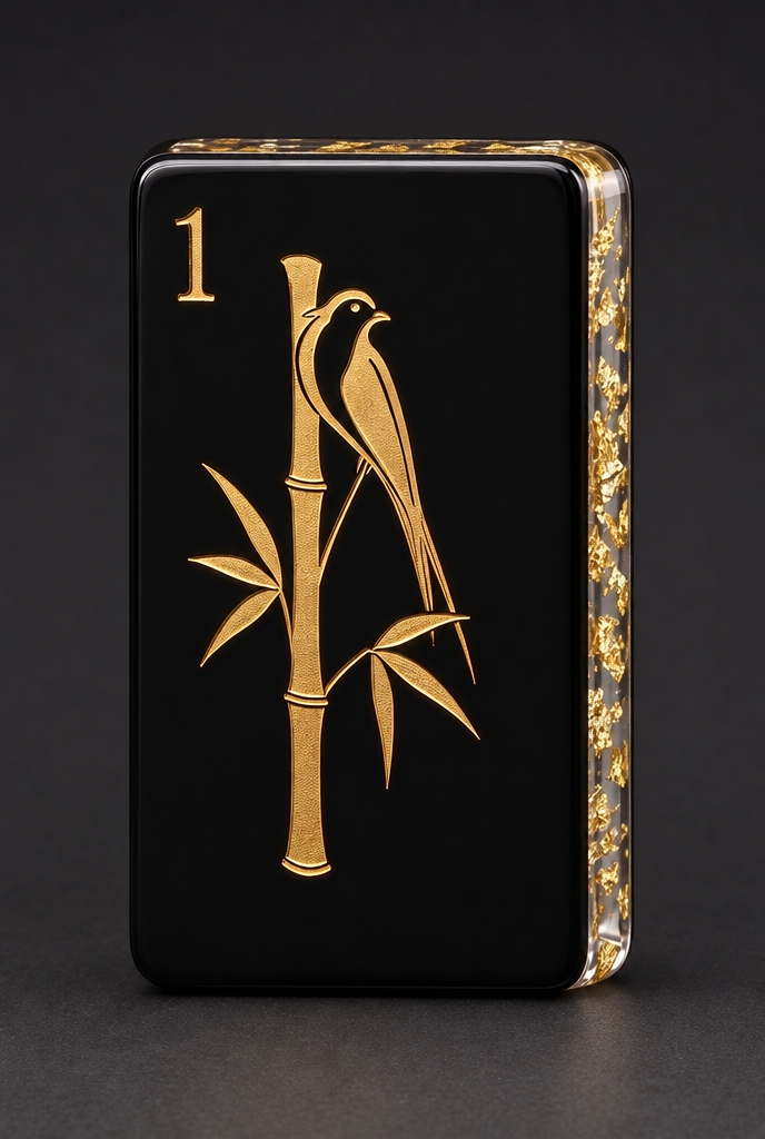 One of Bamboo, engraved and filled in gold